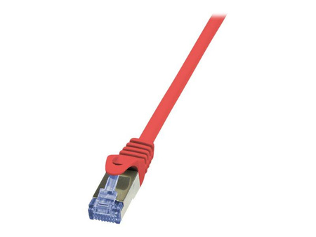 LOGILINK CQ3024S LOGILINK Patchcord Cat.6A 10G S/FTP PIMF PrimeLine 0,5m czerwony