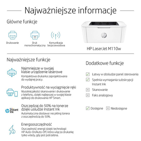 DRUKARKA HP LASERJET PRO M110w