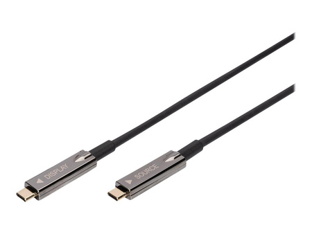 DIGITUS Kabel połączeniowy audio-wideo AOC USB 3.1 Typ C/USB Typ C 4K 60Hz 10m
