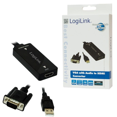 Konwerter VGA do HDMI z audio 