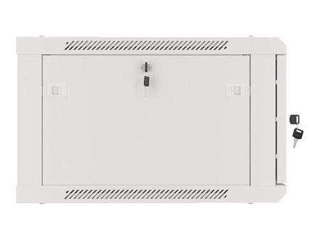 LANBERG Wall mount cabinet 19inch 12U 600x450 steel doors grey flat pack
