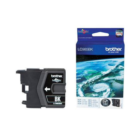 BROTHER LC985BK Tusz Brother LC985BK black 300pgs DCPJ125/J315w/J515w/J220/J265w