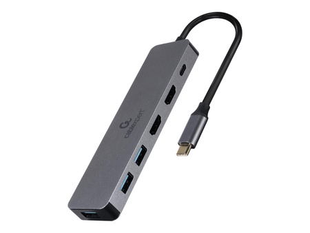 GEMBIRD A-CM-COMBO3-03 wieloportowy adapter USB type C 3w1 Hub + HDMI + PD