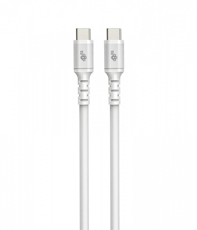 Kabel USB C - USB C 1 m. silikonowy biały