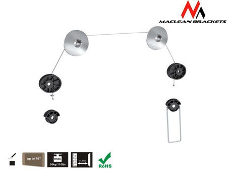 Uchwyt do telewizora Maclean MC-557 32-70" 50kg czarny max VESA 800x800