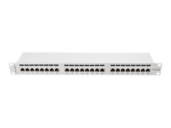 Patch panel Lanberg PPS5-1024-S 24 port 1U kat.5e ekranowany szary