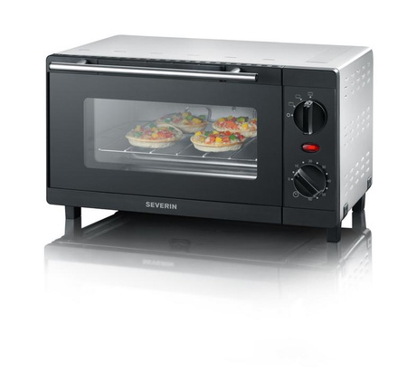 SEVERIN MINI PIEKARNIK, POJEMNOŚĆ 9 LITR., TIMER DO 60 MIN., KRATKA DO GRILLOWANIA I PIECZENIA, MOC 800 W TO2052