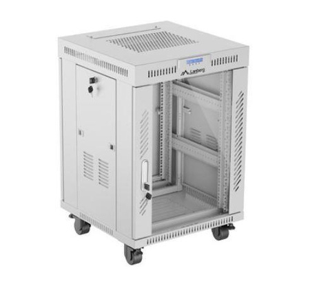 Szafa stojąca rack 19 cali 15U 600X600 szara LCD flack pack 
