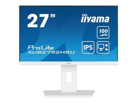 IIYAMA XUB2792HSU-W6 27inch ETE IPS FHD 100Hz 250cd/m2 0.4ms HDMI DP 4xUSB 3.2 FreeSync Speakers 15cm Height Adj. White (P)