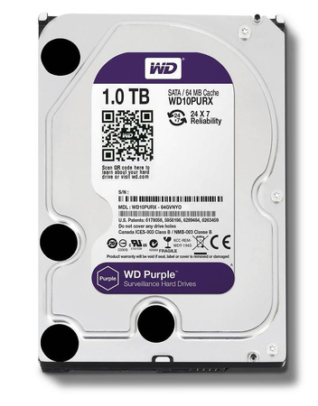 1TB PURPLE 64MB/3.5IN SATA 6GB/S INTELLIPOWERRPM