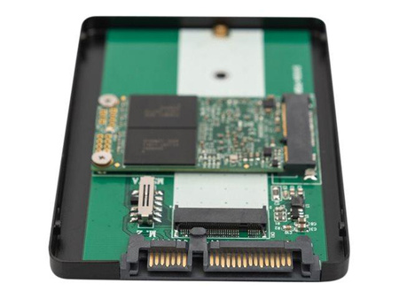 DIGITUS 2.5inch SATA HDD Enclosure M.2 or mSATA SATA 3 6Gbit/s write speed up to 520MB/s