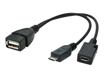 GEMBIRD A-OTG-AFBM-04 Gembird kabel USB 2.0 OTG AF -> USB micro BM + USB micro BF (zasilanie)