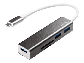 LOGILINK UA0305 LOGILINK - Hub USB-C 3.0, 3-portowy, z czytnikiem kart