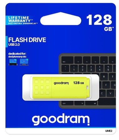 Pendrive GOODRAM UME2 128GB USB 2.0 Yellow
