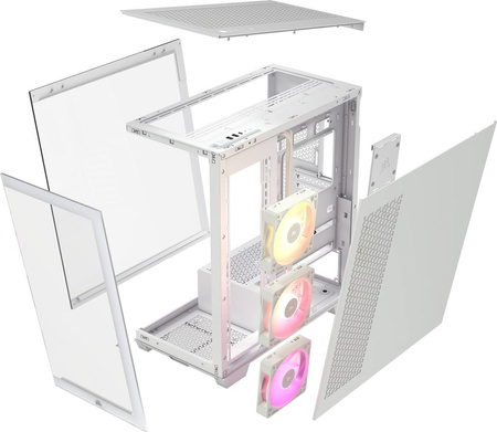 iCUE LINK 3500X RGB Tempered Glass Mid-Tower, White