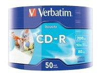 VERBATIM 43794 CD-R Verbatim 50pcs, 700MB, 52x, wrap INKJET PRINTABLE