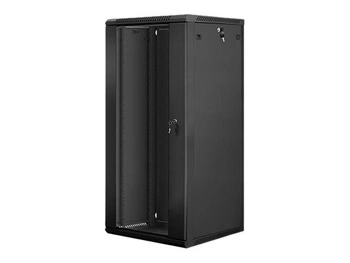 LANBERG WF01-6627-10B Lanberg szafa wisząca rack 19 27U 600x600mm czarna (drzwi szklane)