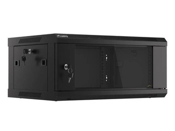 Szafa instalacyjna Rack wisząca 19" 4U 600x450 czarna Lanberg (flat pack)