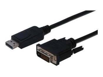ASM AK-340301-050-S ASSMANN Kabel Displayport 1.1a z zatrzaskiem Typ DP/DVI-D (24+1) M/M czarny 5m