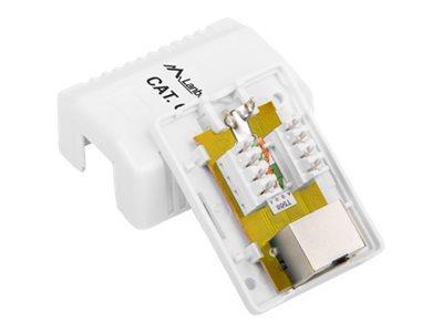 LANBERG OS6-0001-W Lanberg gniazdo natynkowe Kat. 6, 1x RJ45 ekranowane białe