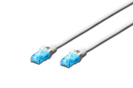 Patch cord U/UTP kat.5e PVC 5m Biały 