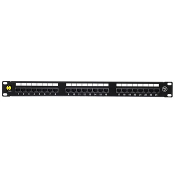 Patch panel 19'' Netrack 24-porty kat. 5e UTP, z półką