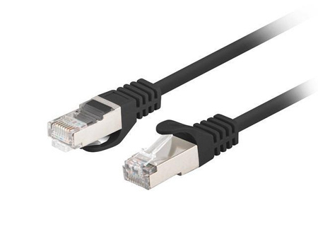Patchcord Lanberg FTP kat.6 0,25m czarny 10-pack