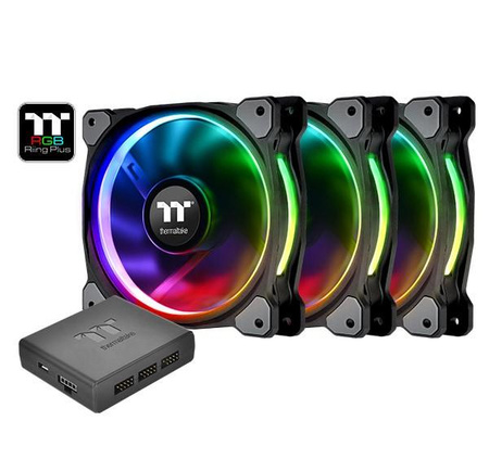 Riing 12 RGB Plus TT Premium Edition 3 Pack (3x120mm, 500-1500 RPM) 