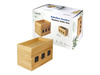 LOGILINK KAB0076 Cable box 255x140x165 mm bamboo