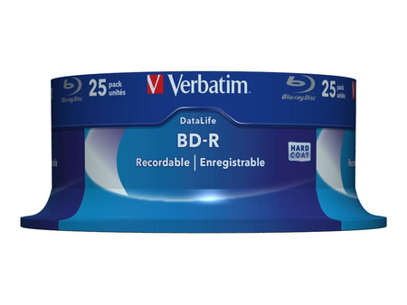 VERBATIM 43837 BluRay BD-R Single layer DATALIFE VerbatimSpindle 25 25GB 6x