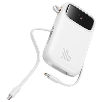 Powerbank Baseus QPow 2 10000mAh 30W 2xUSB-C (biały)