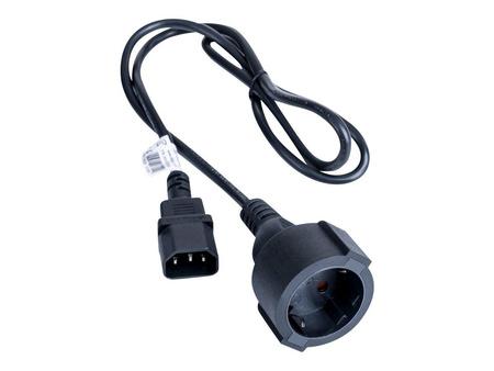 AKYGA Adapter zasilający AK-PC-13A CCA CEE 7/3 / IEC C14 1 m