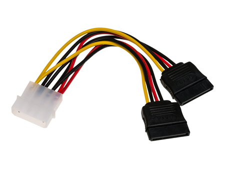 AKYGA Adapter z kablem AK-CA-16 Molex m / 2x SATA f 2x 15cm