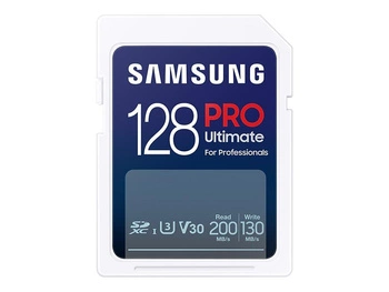 SAMSUNG SD PRO Ultimate 128GB SD Memory Card incl. USB card reader UHS-I U3 Full HD & 4K UHD 200 MB/s Read 130 MB/s Write