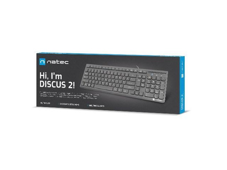 NATEC KLAWIATURA DISCUS 2 US SLIM CZARNA NKL-1829