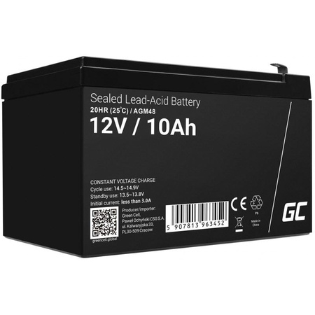 GREEN CELL AKUMULATOR ŻELOWY AGM48 12V 10AH