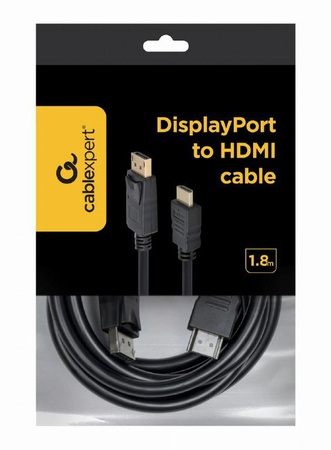 GEMBIRD CC-DP-HDMI-6 Gembird kabel DisplayPort (M) -> HDMI (M) 1.8m