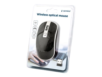GEMBIRD MUSW-4B-06-BS Mysz optyczna kolor czarny Nano odbiornik