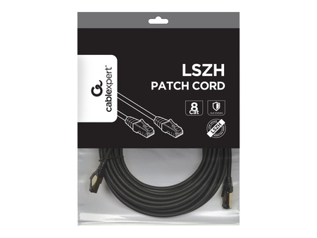 GEMBIRD PP8-LSZHCU-BK-7.5M S/FTP Kat. 8 LSZH patchcord czarny 7.5m