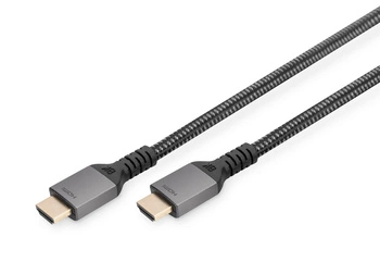 Kabel HDMI 2.1 DIGITUS PREMIUM połączeniowy Ultra HighSpeed 8K60Hz UHD Typ HDMI A/A M/M czarny 1m