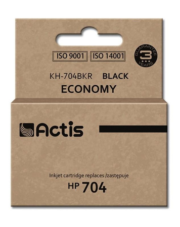 Actis KH-704BKR Tusz (zamiennik HP 704 CN692AE; Standard; 15 ml; czarny)