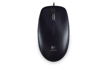 LOGITECH B100 Mouse right and left-handed optical 3 buttons wired USB black