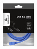 Kabel GEMBIRD CCP-USB3-AMBM-6 (USB 3.0 M - USB 3.0 Typu B F; 1,8m; kolor niebieski)