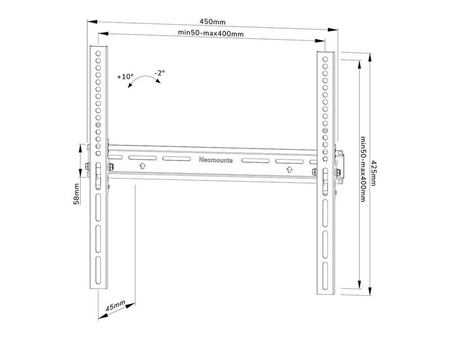 NEOMOUNTS Screen Wall Mount 32-65inch tilt lockable VESA 400X400