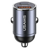 Ładowarka samochodowa 30W 1xUSB+1xUSB-C C38 Fast Charge Stalowa