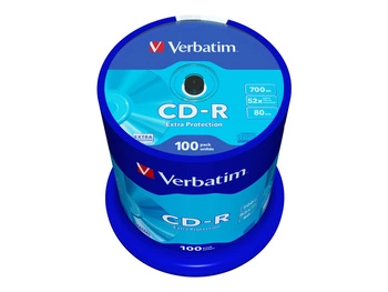 VERBATIM 43411 Verbatim CD-R cake box 100 700MB 52x DataLife