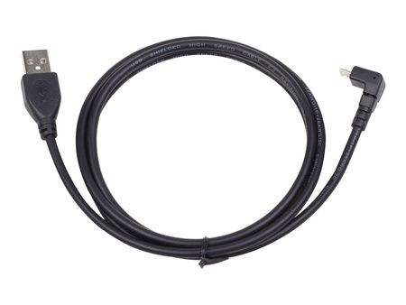 GEMBIRD CCP-MUSB2-AMBM90-6 Gembird kabel micro USB 2.0 AM-MBM5P 1.8M kątowy ładowanie transmisja czarny
