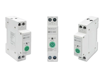 QOLTEC 50881 Przekaźnik WiFi 63A na szynę DIN z licznikiem energii elektrycznej TUYA SMART LIFE