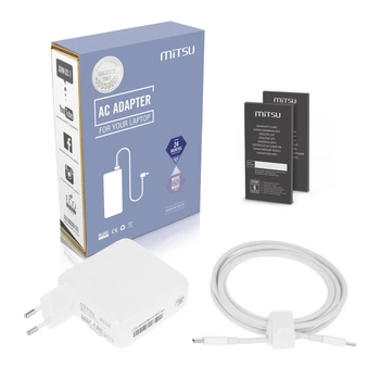 Zasilacz sieciowy Mitsu 61W USB-C, USBC, 5-20.3V, 3A (white) do notebooka