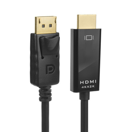 Kabel adapter Maclean MCTV-714 Display Port (DP) - HDMI 4K/30Hz czarny 1,8m